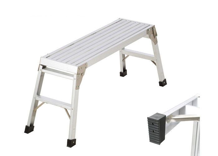 Buy cheap 100x38cm Aluminum Work Platform Ladder Silver Color With Anti Slip End Cap product