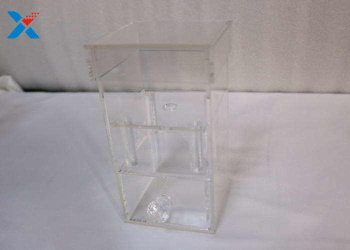 Buy cheap Single Hole Acrylic Flower Box Clear Color Customized Thickness With Drawer product