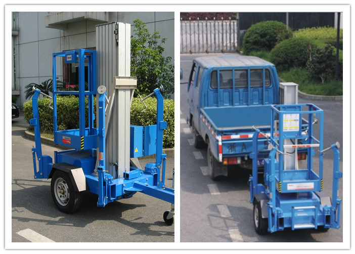 Buy cheap Trailer Mounted One Man Lift 8 Meter Hydraulic Aluminium Alloy With 136 kg Rated Load product