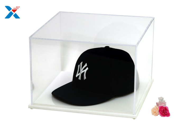 Buy cheap Baseball Hat Acrylic Display Case With White / Black Base A Class Acrylic Sheet product