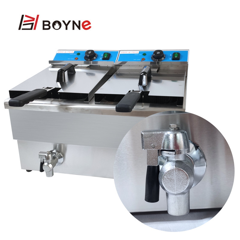 Buy cheap Temperature Control Double Tank Electric Fryer For Potato Chips product