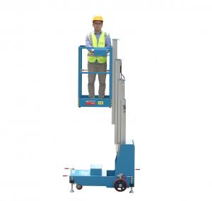Buy cheap 4 m CE Certificated Mobile Single Mast Aerial Work Platform For Supermarket product