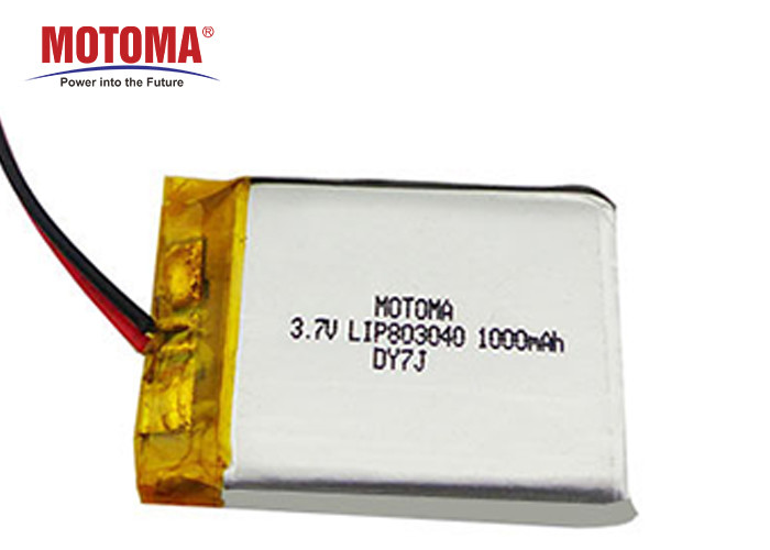Buy cheap MOTOMA Rechargeable Lithium Ion Battery , Li Ion Battery Pack 3.7 V 1000mah product