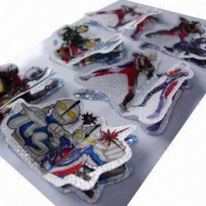 Buy cheap Ultraman 3D layers handmade laser sticker, various designs are available, customized sizes accepted product