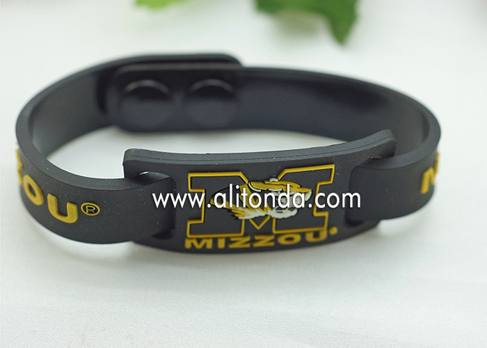 Buy cheap FREE SAMPLE Debossed color filled rubber wrist bands cheap bracelet custom silicone product