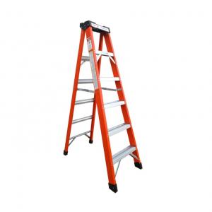 Buy cheap Herringbone Fiberglass Step Ladder Non Conductive Insulation Adjustable Height product
