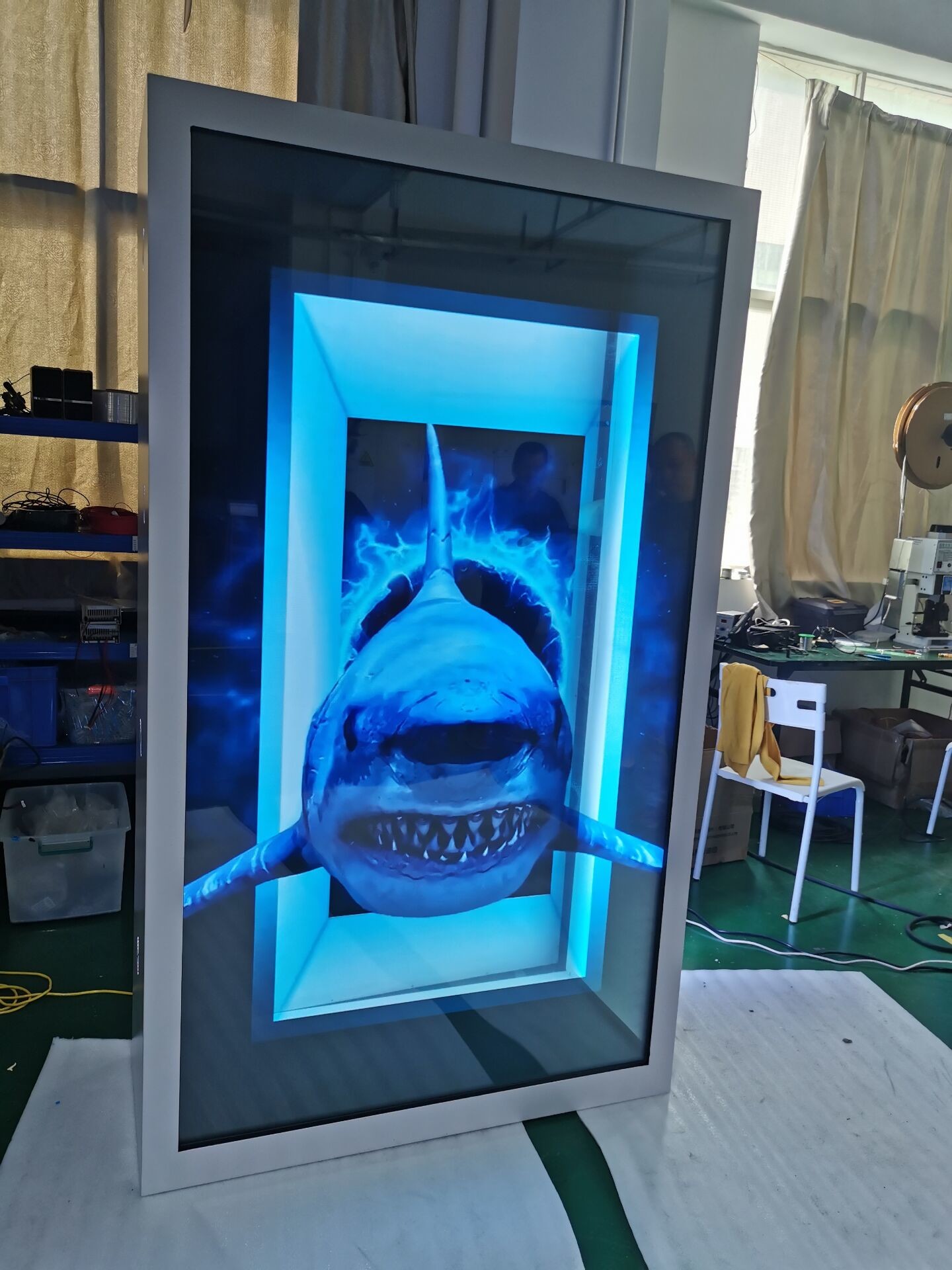 Buy cheap 86/75inch Transparent LCD Display Box with Interactive Touch Showcase Hologram Boxes advertising display screen product