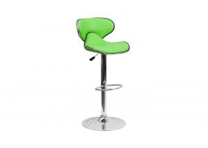 Buy cheap Soft Modern Green Bar Stools with Electroplate Metal Legs product