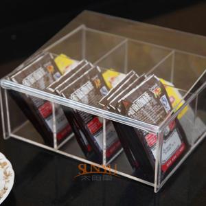 Buy cheap 4mm Food Display Case Clear Acrylic Storage Trays With 6 Lattices product
