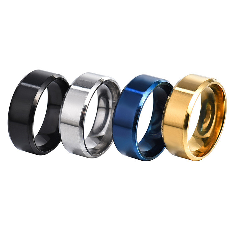 Buy cheap 4 Colors 316L Stainless Steel Ring Powder Coating Stainless Ring For Men product