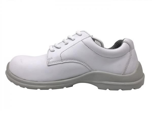 Quality Pure White Upper Ladies Safety Shoes Anti Smash With Raw Eyelet CE Approved for sale