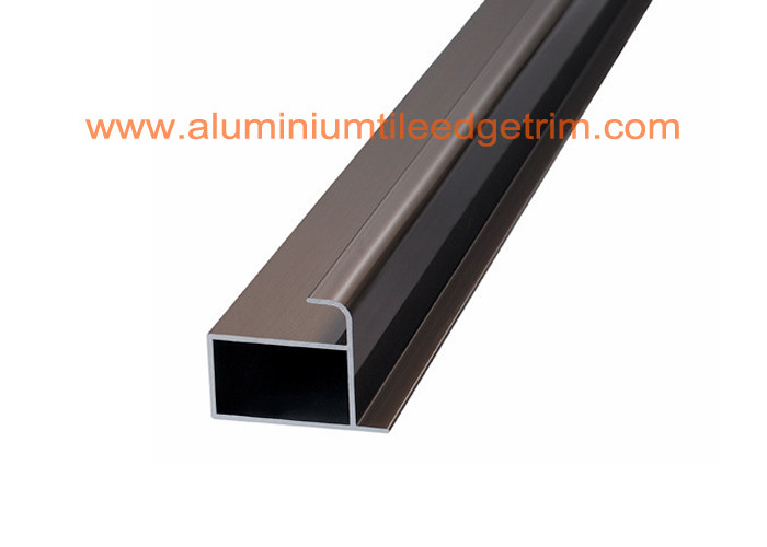 Buy cheap Extruded Cupboard Aluminium Cabinet Door Profiles Anodized Iron Grey Color product