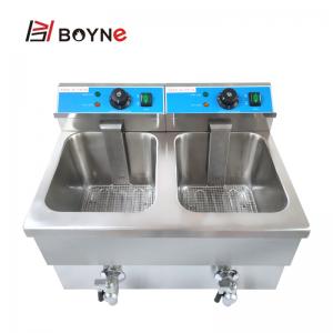 Buy cheap 220V Commercial Kitchen Cooking Equipment Deep Fryer Double Tank product