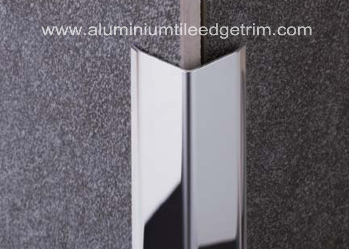 Buy cheap Polished Stainless Steel Tile Trim / Angle Trim , Stainless Tile Edge Trim 20mm X 20mm X 2.44m product
