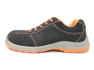Outsole Suede / Oxford Upper Lightweight Breathable Safety Shoes For Ladies