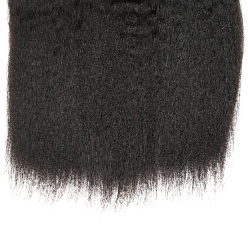 Buy cheap 3 Bundles Peruvian Human Hair Weave Kinky Straight Hair Customized Length product