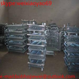 Buy cheap electro-galvanized wire mesh container storage cage/storage cage on wheels/metal bin/security cage/pallet cage/wire cage product