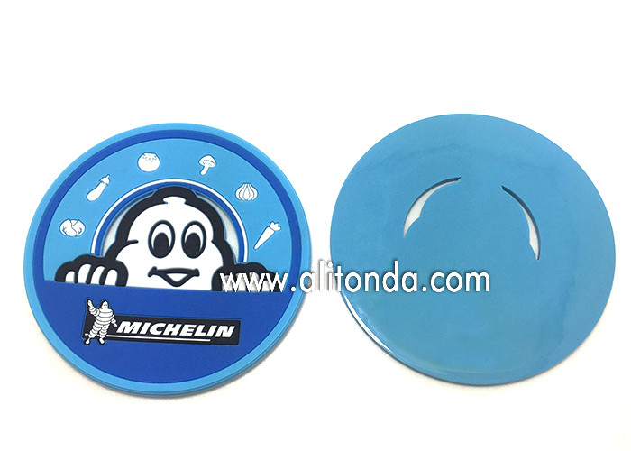 Buy cheap Soft pvc rubber silicone coaster custom MICHELIN round promotional coaster for Mcdonald KFC Starbucks product