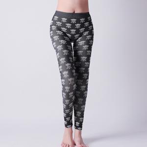 Buy cheap Push up skinny  leggings for Jogger lady, body shaper , black with grey pattern design   Xll010 product