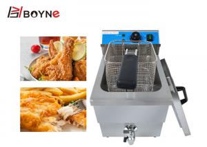 Buy cheap 3.3kw Commercial Kitchen Cooking Equipment Fast Food Shop 12L Oil Tank Electric Fryer product