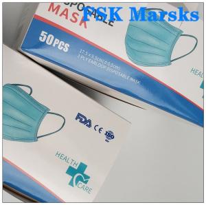 Buy cheap CE FDA 3 Ply Surgical Face Mask Disposable Mouth Mask Adjustable Nose Bridge product