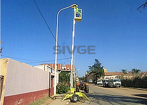 Buy cheap Hydraulic Single Mast Aerial Work Platform 8m Height Trailer Type Lift For from wholesalers