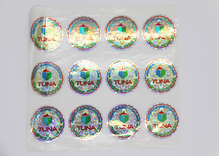 Buy cheap Shining Tuna Food Laser Label Sticker , Die Cut Shape Self Adhesive Laser Labels product