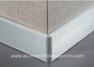 Buy cheap Silver Brushed Aluminium Skirting Boards Floor Decoration 60mm / 80mm / 100mm Height product