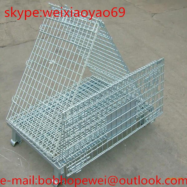 Buy cheap Folding Wire Mesh Container cage/ Storage Cage/Pallet Cage/Metal Storage Cage/Wire Cage/Wire Security Cage/Metal Bin product
