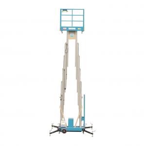 Buy cheap 12 M Aluminum Alloy Double Mast Man lift Aerial Work Platform aerial platform lift product