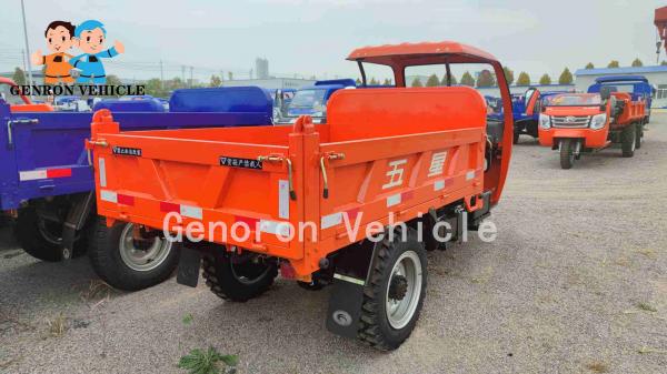 Open Body 2000kg Genron Diesel Tricycle Vehicle