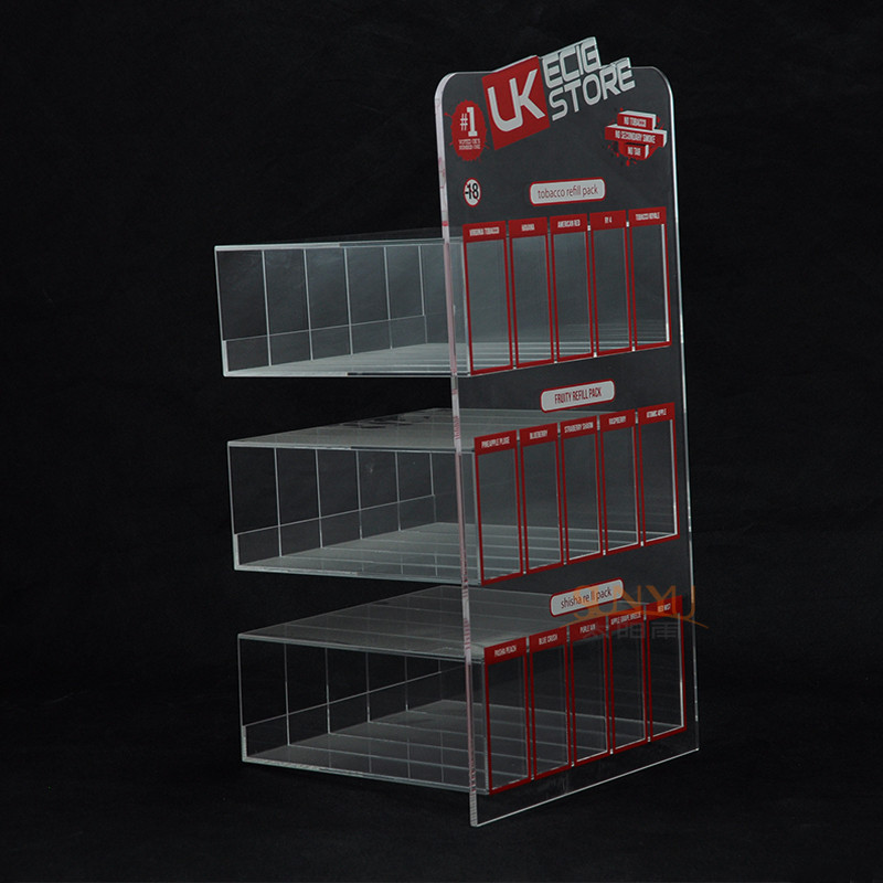 Buy cheap E Liquid 3 Tier Acrylic Retail Display Stands 200PCS For Adevertisement product
