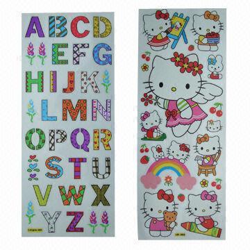 Buy cheap Alphabet Wall Sticker, Customized Designs are Welcome, Used for Children Entertainment product