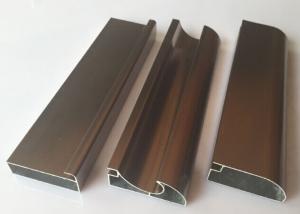 Buy cheap Anti Rust Aluminum Cabinet Door Extrusion / Frame Extrusions Coffee Color product