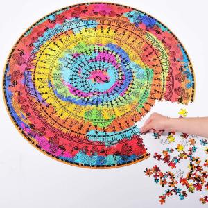 Buy cheap Commemorative CMYK 205gsm CCNB Round Puzzles Toy For Adults product