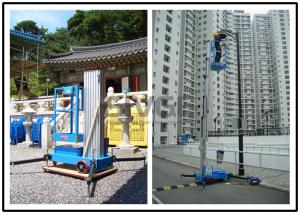 Buy cheap Vertical Single Mast Lift Aluminum Work Platform With 10 Meter Platform Height product