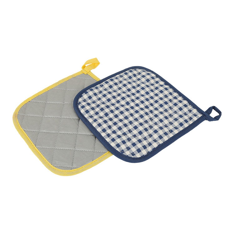 Buy cheap Small Grid Silver Coating Cotton Cloth Hot Pad Holders For Kicthen Cooking product