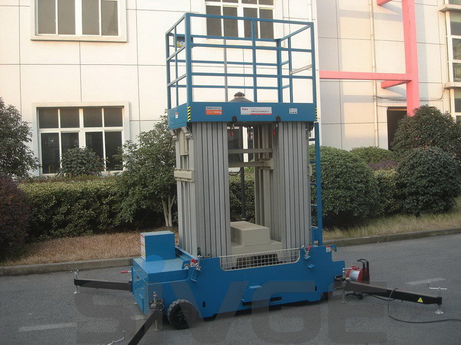 Buy cheap Blue 16 M Mobile Elevating Work Platform Multi Mast Type With 160 kg Load product