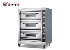 Buy cheap Hotel Stainless Steel Three Deck Industrial Baking Oven for baking bread ,cookie, and french bread and so on. product