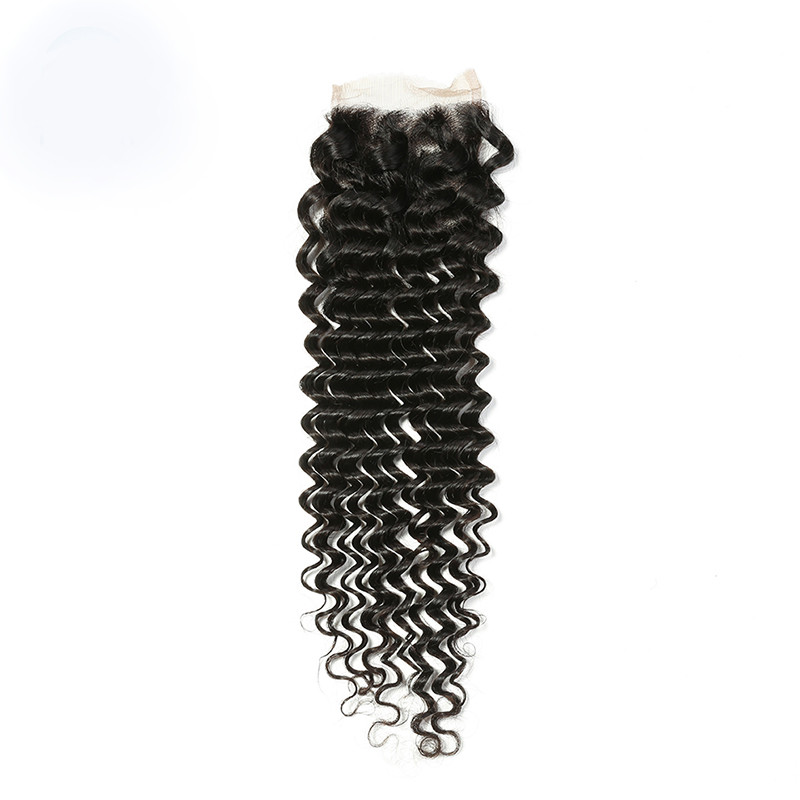 Buy cheap Natural Black 100% Brazilian Virgin Hair / Deep Curly Human Hair Bundles product
