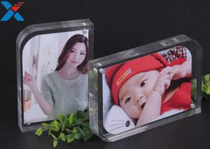Buy cheap Magnet Clear Acrylic Photo Frame Creative ARC Shape PMMA Pictures Table Frame product