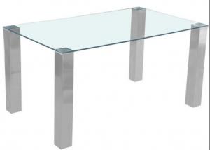 Buy cheap Clear Rectangular Glass 70kgs 150x90cm Modern Dining Table product