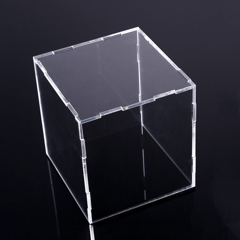 Buy cheap Square Counter Acrylic Display , Case Plastic Stand Clear Storage Box Jars With Lids product