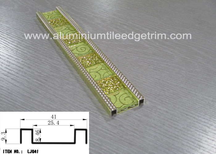 Buy cheap Aluminium Alloy Mosaic Border Tiles Sheets Brushed Surface Easy Installation product