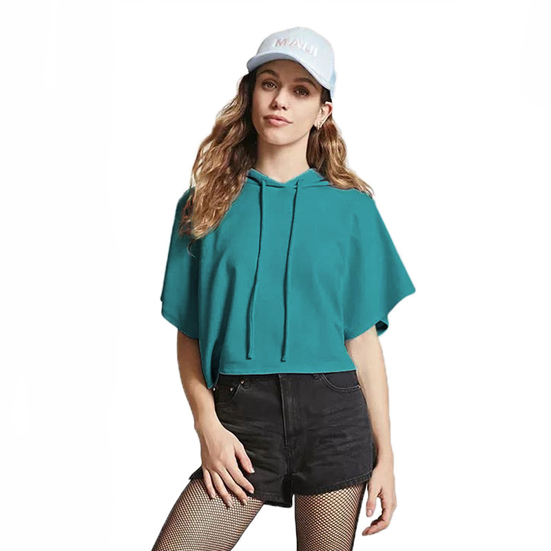 Buy cheap hot style summer girls' t shirt sexy with cap short sleeve hoodie product