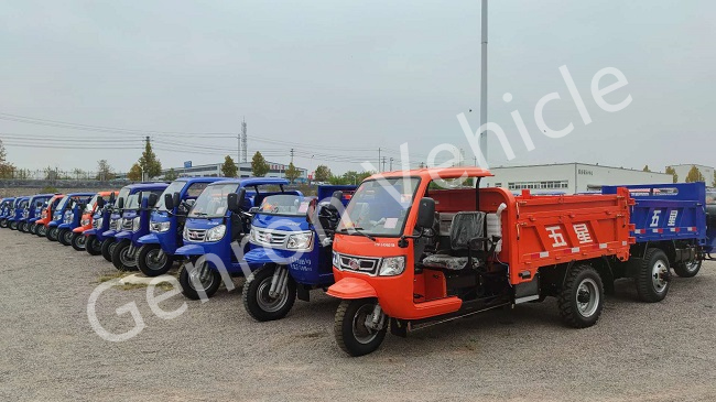 60km Genron 5 Tons Diesel Tricycle With Rear Axle Drive