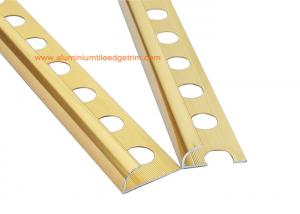 Buy cheap Anodized Polished Bronze Metal Ceramic Tile Edge Trim With Round Edge product
