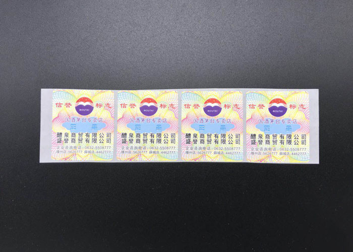 Buy cheap Anti Counterfeit Adhesive Label Sticker With Bossom Flower Pattern SGS RoHS product