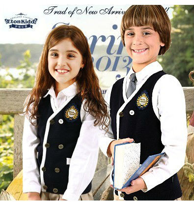Buy cheap Unisex 100 cotton school uniform Vest school clothing with Full size product