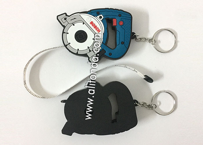 Buy cheap Tape measuring Mini with keychain promotional custom logo printing different color cute funny tapeline product